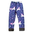 thumbnail image 3 of LYMAYTER Kids Girls Winter Leggings Toddler Printed Fleece Bottoms Pants Baby Casual Warm Trousers for 3-10T, 3 of 9