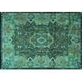 thumbnail image 1 of Ahgly Company Indoor Rectangle Persian Turquoise Blue Traditional Area Rugs, 2' x 5', 1 of 4