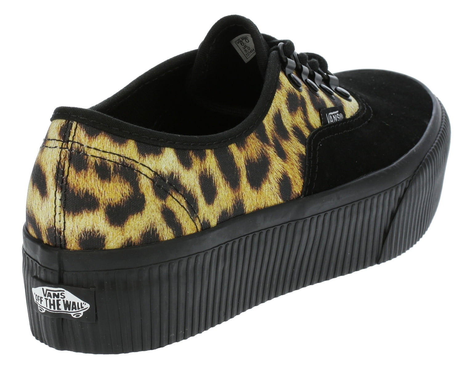 vans authentic platform black leopard