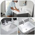 thumbnail image 2 of Yuarrent 2 pack/lote fácil de instalar protector contra salpicaduras de bañera duradero resistente a impactos transparente para lavabo Cocina y Comedor, 2 of 6