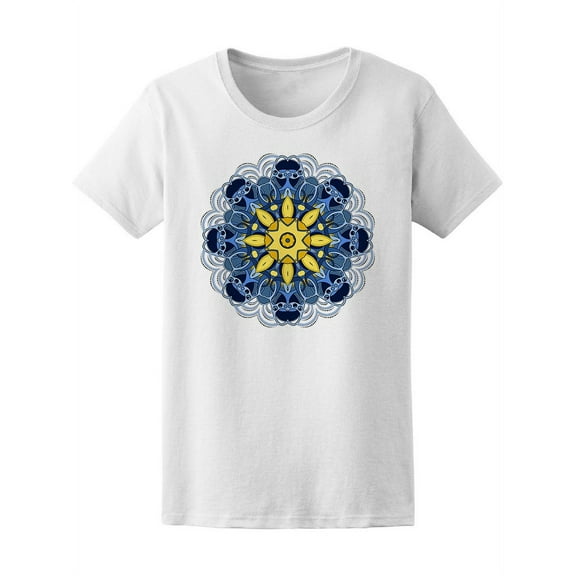 Awesome Colorful Mandala T-Shirt Women -Image by Shutterstock, Female Large