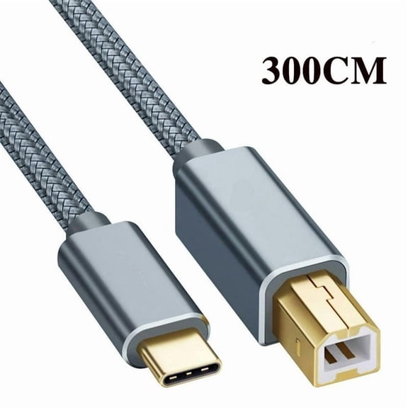 USB Type-C to USB B Printer Cable Scanner Laptop