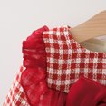 thumbnail image 3 of Yidarton New Year Christmas 2022 winter new girls velvet plaid dress with hat week-old female baby birthday cute princess dress 1-3 years old girls dresses, 3 of 11