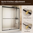 thumbnail image 6 of ACE DECOR 56-60in. W x 70in. H Double Sliding Semi-Frameless Shower Door, with Clear SGCC Tempered Glass, Matte Black Finish, 6 of 11