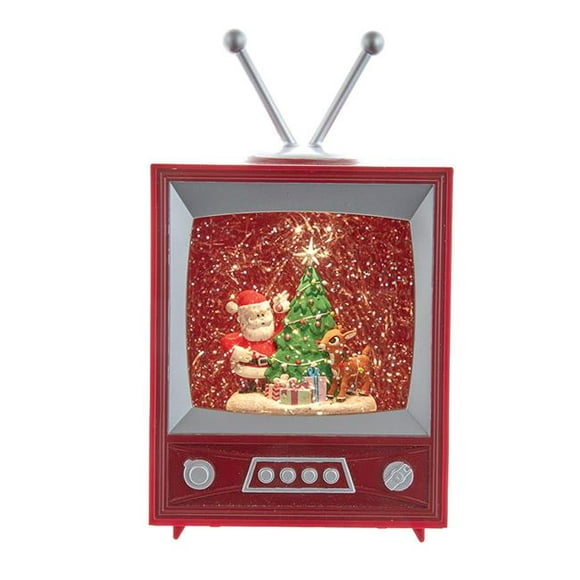 Rudolph The Red Nez Reindeer RU5222 8.5 Po Kurt Adler Batterie Exploité Rudolph & Santa Pièce de Table de Télévision Musicale