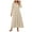 Beige, variant on zaveiop Women's Long Sleeve V-Neck Loose Plain Maxi Dresses Casual Long Dresses with Pockets (Beige, XL)
