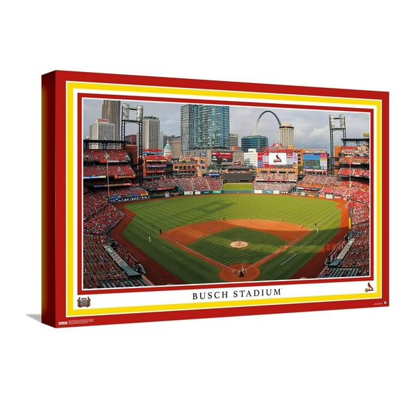 MLB St. Louis Cardinals - Busch Stadium 22 Canvas Wall Poster, 14.725" x 22.375"