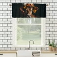 thumbnail image 3 of Brown Cow Kitchen Valance Curtain Rod Pocket Cute Funny Cow Farmhouse Wildlife Flowers Window Treatment Valance Curtains for Bathroom 54 by 18 in, 1 Panel, 3 of 6