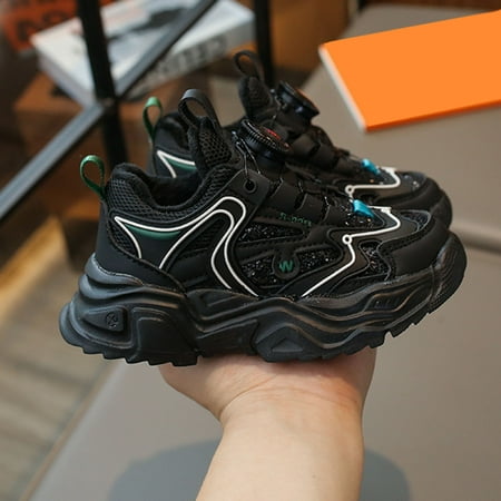 

Boys Athletic Shoes Running Shoes for Boys Cotton Boys Sneakers Girls Basketball Shoes Kids Sneakers Comfy Toddler Sneakers Children s boys and girls casual sports shoes Black 33