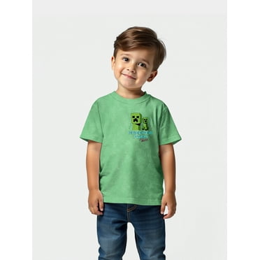 Minecraft Creeper, Graphic Short Sleeve T-Shirt, Boys, XS-XXL