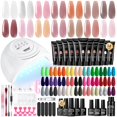 thumbnail image 1 of Kit de uñas JEWHITENY Poly Gel de 14 colores y 27 esmaltes en gel con luz UV, 1 of 8