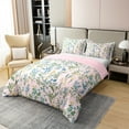 thumbnail image 3 of Erosebridal Retro Floral 100% Cotton Duvet Cover Full Size, Leaf Plant 100% Cotton Comforter Cover Full, Women, Reversible 3 Pieces（No Comforter）, 3 of 8