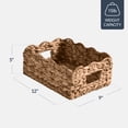 thumbnail image 2 of Best Choice Products 9x12 Scalloped Shelf Baskets, Woven Storage Bins, 4 Pack - Chestnut, 2 of 8