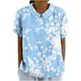 thumbnail image 2 of ZZwxWA Ma Commande Blouse à Manches Courtes Imprimée Style Rétro Décontracté pour Femmes, 2 of 4