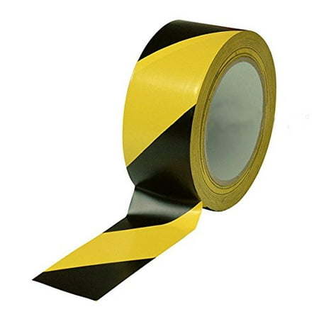 Black & Yellow Hazard Warning Safety Stripe Tape • 2