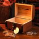 thumbnail image 1 of Cofre del tesoro de madera, caja de almacenamiento de dinero de madera, organizador de alcancía con cerradura y llaves, regalo para niños, 1 of 8