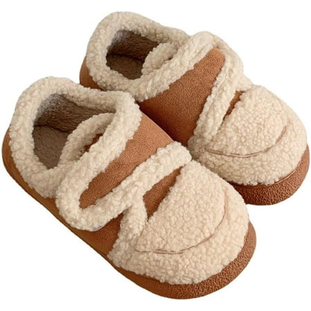 Women s Kawaii Fuzzy Comfy House Shoes Fluffy Slippers Snow Boots Vintage Velcro with lamb wool Indoor Outdoor