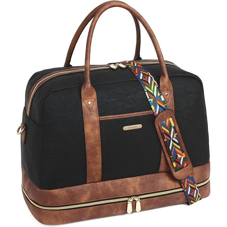 Judea Leather Travel Duffle Bag with Multiple Compartments  PU Leather Travel Bag with Shoe Pouch -Waterproof Weekender - Large Duffel Bag main image 1