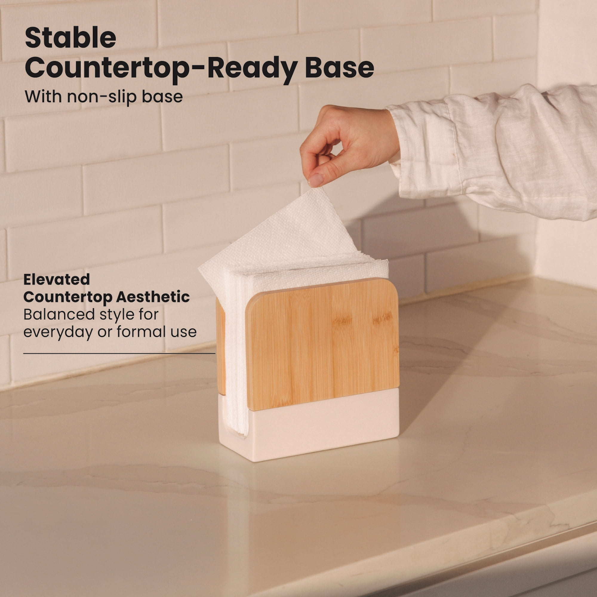 Thyme & Table Ceramic Bamboo Napkin Holder