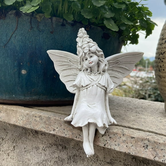Dvkptbk Creative Fairy Statue Statue Cute Little Angel Indoor Outdoor Home Balcony Garden Garden Decoration Home Decor