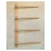Wall Quilt Rack, Display, Storage, Organizer with 4 Hinged, Fully Movable Arms. Natural Oak.