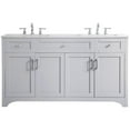 thumbnail image 5 of Elegant Decor Moore 60" Double Quartz Top Bathroom Vanity in Gray, 5 of 15