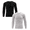 Black/Grey, variant on Fruit of the Loom Men's Thermal Waffle Crew Top, 2-Pack, Sizes S-5XL
