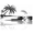 Beach with Palm, variant on 1 Pcs 2D Flat License Plate Covers & Frames, Texas Map For Decorative Front, Waterproof For Decoration Aluminum License Plate Covers & Frames Cover For Men Women, 12" X 6"