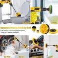 thumbnail image 2 of Juego de accesorios para cepillo de taladro, cepillo limpiador eléctrico multiuso, con accesorio largo extendido para baño, cocina, lechada, bañera, azulejos, esquinas, automóvil, 2 of 5