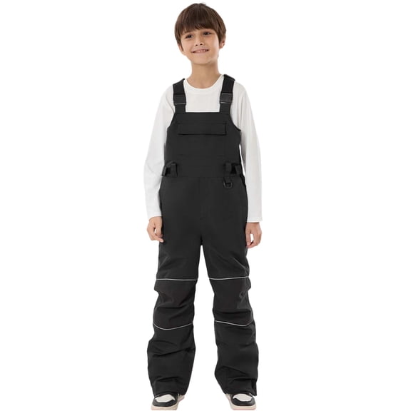 TBWNWG Girls Insulated Snowsuit Winter Ski Bib Overalls Windproof Outdoor Play Pants for Cold Weather Activities,Size 4-5 Years