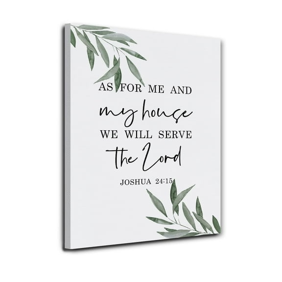 As for Me and My House We Will Serve the Lord Christian Canvas poster Wall Art Bible Verses Wall Decor, Christian Scripture Poster Prints for Home Living Room Church Wall