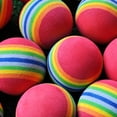 thumbnail image 2 of MesaSe 8pcs 63mm Rainbow EVA Ball Practice Indoor Training Aid Training Ball (Colorful), 2 of 8
