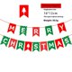 thumbnail image 4 of Red Green Merry Christmas Banner Decorations - Home Office Party Fireplace Mantle Farmhouse Decor (16*12cm), 4 of 5