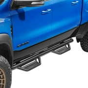 N-Fab by RealTruck Podium Lg Steps | Textured Black, Cab Length | Hpd1980Cc-Tx | Compatible with 2019-2023 Dodge Ram 1500 (New Body Style) Crew Cab All Beds, SRW Gas