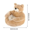 thumbnail image 4 of Cute Bear Hug Pet Bed, 46x40cm Detachable Washable Dog Beds, Soft Comfortable Plush Cat Sleeping Mat, Pet Bed Warm Cozy Calming Pet House, Warm Pet Bed Mat, Non-Slip Dog Cat Beds, 4 of 6