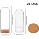 thumbnail image 2 of Paquete de 20 frascos de vidrio de 40 ml con tapones de corcho para decoración, ideales para fiestas, bodas, pequeños proyectos, manualidades y regalos., 2 of 9