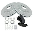 thumbnail image 2 of TRQ Front Brake Pad and Rotor Set Ceramic Coated Drilled Slotted Rotors Fits 2014-2020 Infiniti Q50 2017 Q60 2016-2017 QX50, 2 of 5