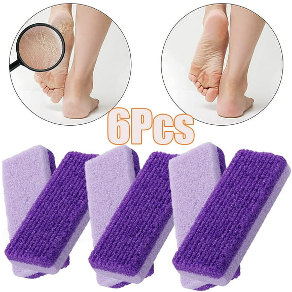 Zhaomeidaxi 2 in 1 Pumice Stone for Feet, 6Pcs Foot Scrubber & Callus Remover, Stone Scrubber for Hard Skin,Foot Pumice,Dead Skin Remover for Feet, Heels, Hands and Body