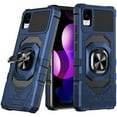 thumbnail image 2 of Compatible for TCL A3 Case / TCL A30 Case / TCL ION Z Case w/Tempered Glass Screen Protector [Military Grade] Ring Car Mount Kickstand Shockproof Hard Phone Case - Blue, 2 of 7