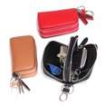 thumbnail image 3 of Double-layer Car Key Bag Men's Genuine Leather Cowhide Large Capacity Simple Storage Home Lock Key Bag Women's Universal, 3 of 6