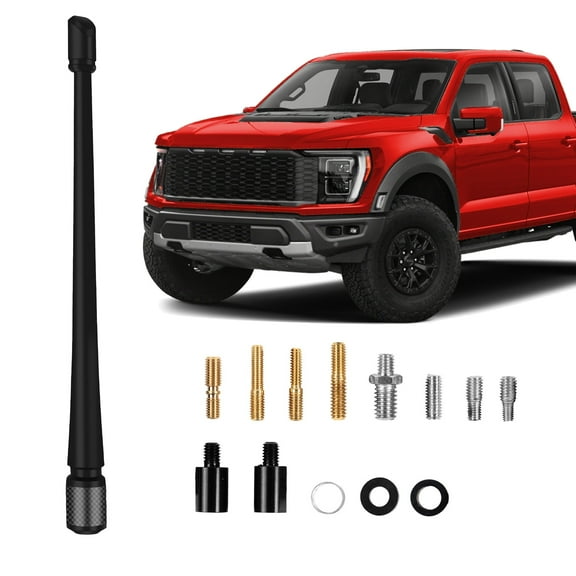 7 Inch Car Antenna Compatible with 2009-2024 Ford F150 Flexible Rubber Radio Truck Antenna Designed for Optimized FM/AM Reception Ford F150 Accessories Black
