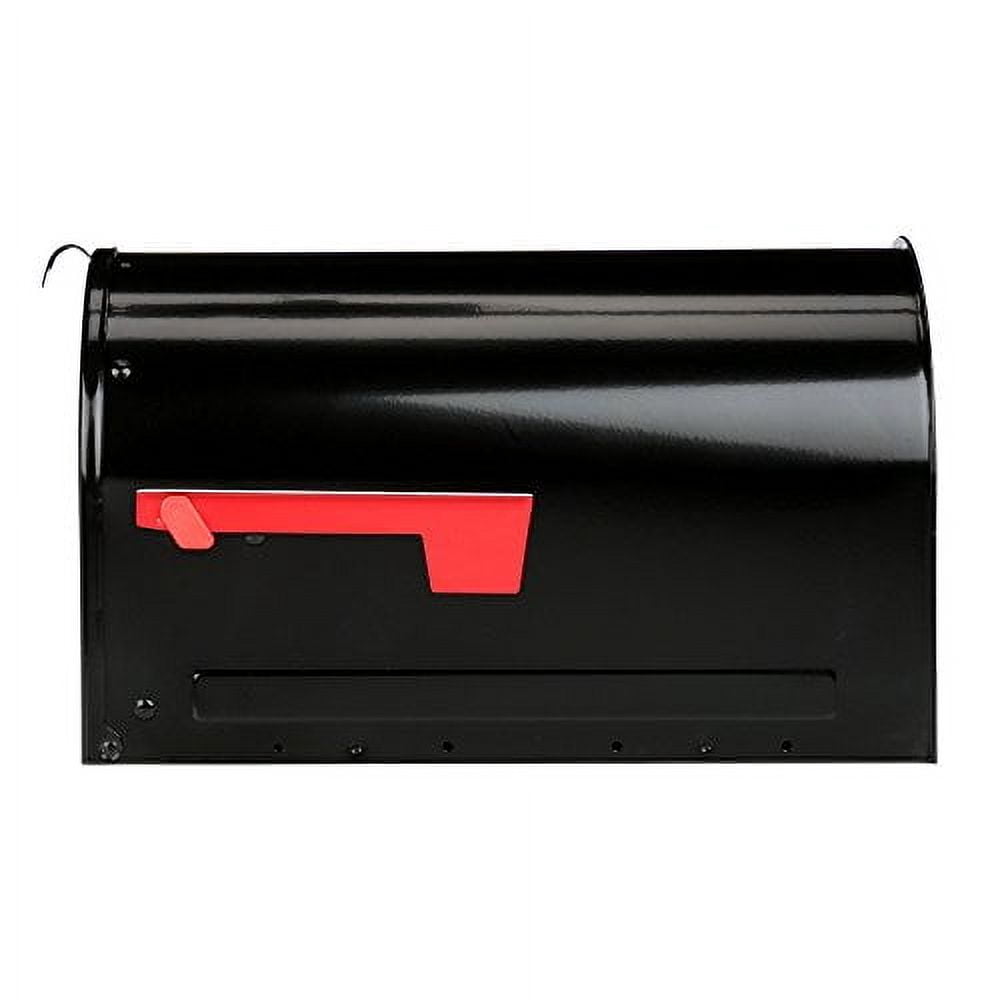Gibraltar Mailboxes Marshall Large, Locking, Steel, Post-Mount Mailbox, Black, MLM16KB1