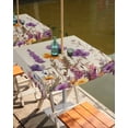 thumbnail image 2 of Outdoor Tablecloth with Umbrella Hole Zipper,Purple Lavender Daisy Country Flower Waterproof Zippered Table Cloth for Rectangle Tables,Pastoral Plant Retro Linen Patio Table Covers for Indoor Pinic, 2 of 6