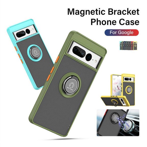 Shockproof Ring Case For Google Pixel 7 Pro Soft Hard Matte Clear Back Phone Case Cover