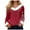 Wine, variant on Gubotare Women's Long Sleeve V-Neck Sweatshirt for Christmas Long Pullover Sweaters for Women (Red,XXL)
