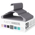 thumbnail image 1 of Clearance! Hanger Central Heavy Weight Clothing Hanger, 20 Pack, with Notches Anti Slip Plastic Hangers Ultra Thin and Space Saving Storage,Gray, 1 of 8