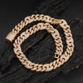 thumbnail image 5 of Width 15mm Big Iced Out Cuban Link Necklace, Solid Thick Men Cuban Chains, Sparkling Clustered Hip Hop Miami Cuban Link Chain for Men, 16-24 Inch - Gift Box Included, 5 of 7
