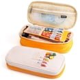 thumbnail image 1 of Estuche de lona escalable para lápices, estuche pequeño de bolsillo de Color sólido para niñas y niños (amarillo), 1 Uds., 1 of 5
