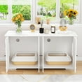 thumbnail image 4 of NARTRU Cat Litter Box Enclosure, Hidden Washroom Storage Cabinet Furniture,White, 4 of 8