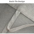 thumbnail image 3 of DriftAway Faux Linen Textured Solid Color Blackout Tie Up Curtain for Kitchen Decorative Adjustable Balloon Rod Pocket Window Linen Curtains for Small Window 63"L x 42"W Gray, 3 of 9